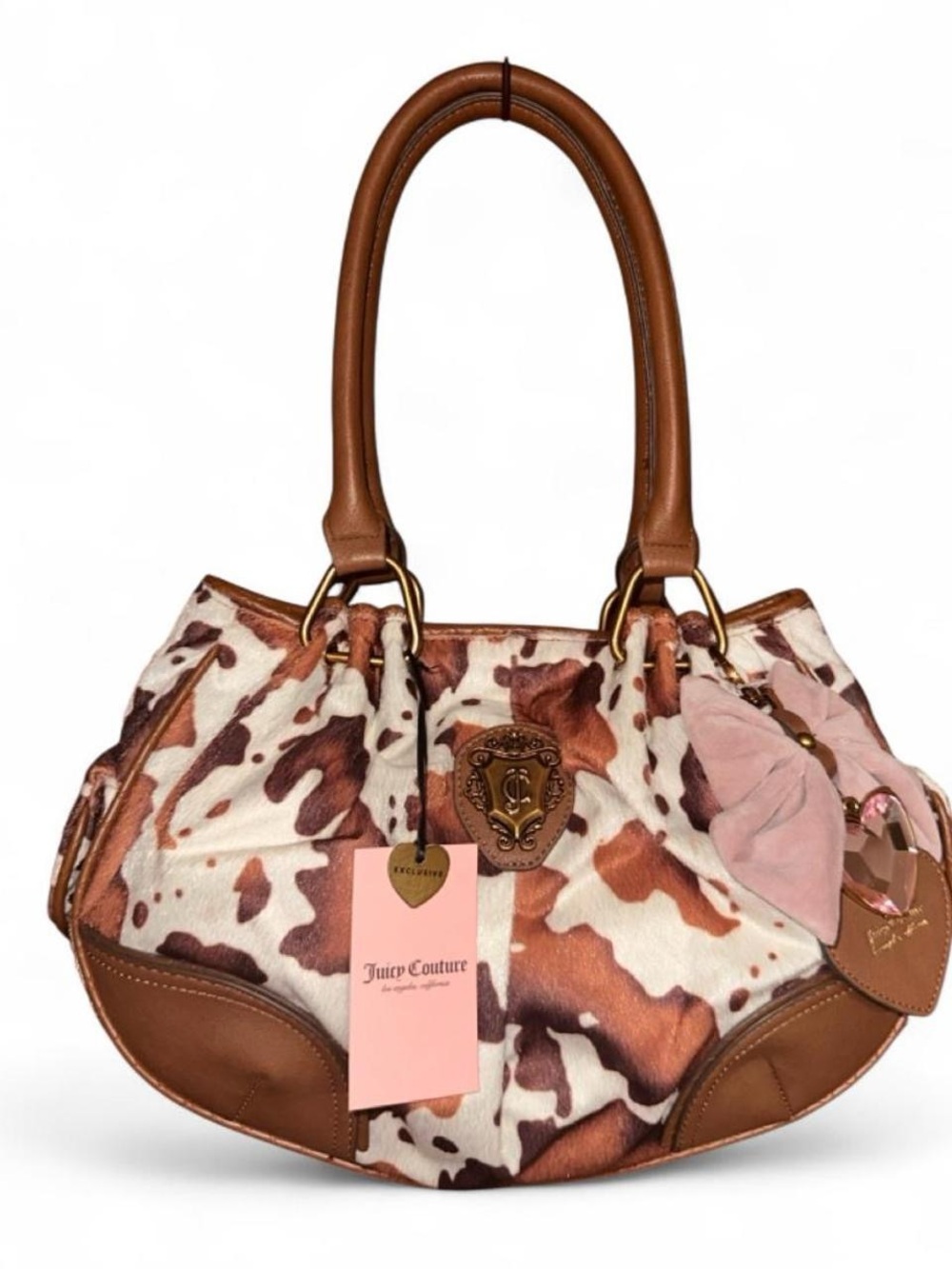 Juicy Couture “Juicy Romance Cow Satchel”, brown